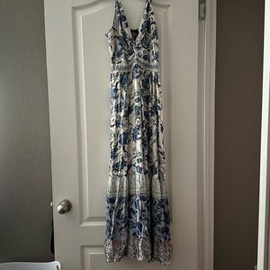 Spaghetti strapped, maxi dress.